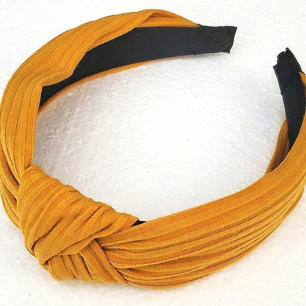 Gold Fabric Top Knot Style Headband NEW